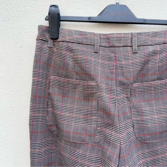 NEXT Women’s Check Plaid Trousers Sz 10 Petite Short Ankle Grazer Tartan Stretch - Picture 5 of 9